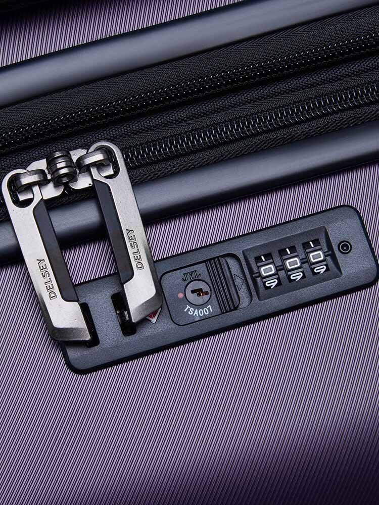 Delsey - Air Armour 77 Expandable - Mörklila resväska expanderbar