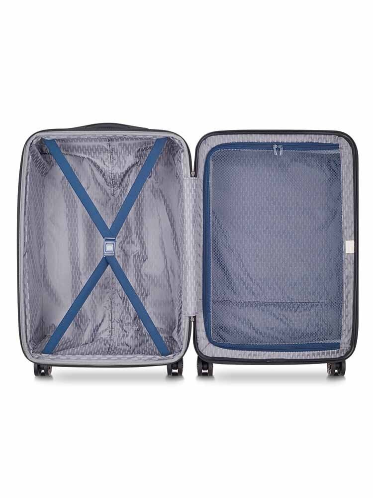 Delsey - Air Armour 68 Expandable - Mörkblå resväska expanderbar