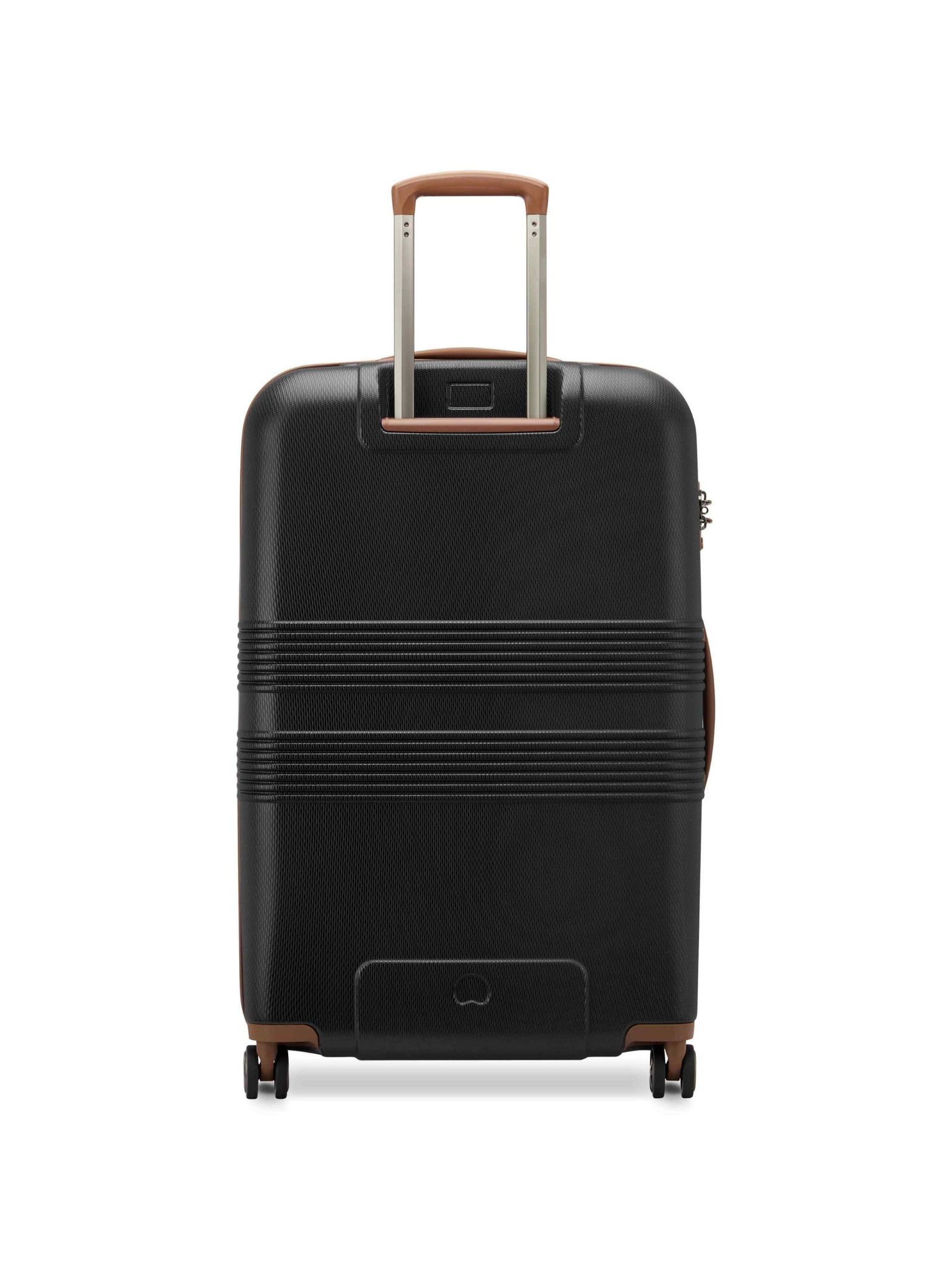 Delsey - Flanerie se M Checked Spinner - Mörkbrun expanderbar resväska