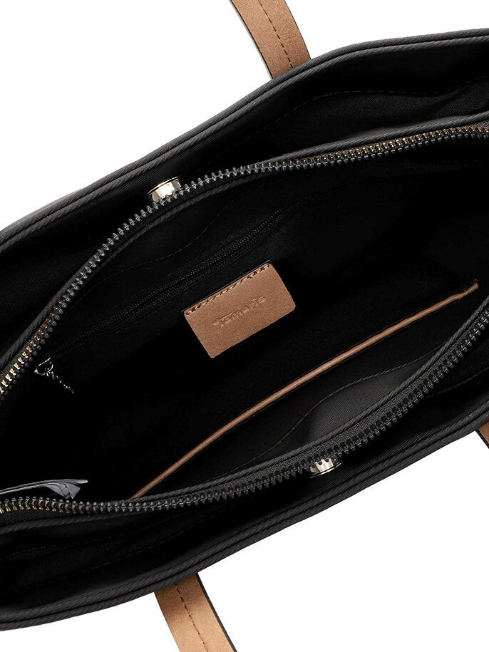 Tamaris bags - Gertraud City Shopper M - Svart handväska i tvåfärgat utförande