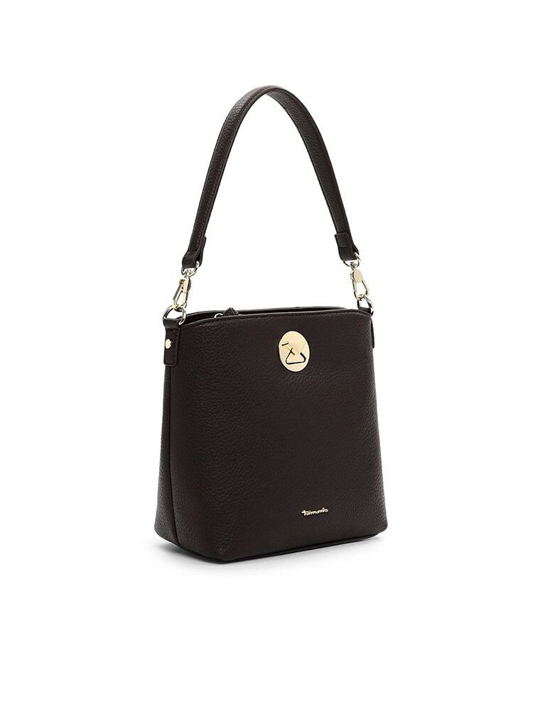 Tamaris bags - Gladis Pouch S - Mörkbrun handväska i mjuk PU med struktur