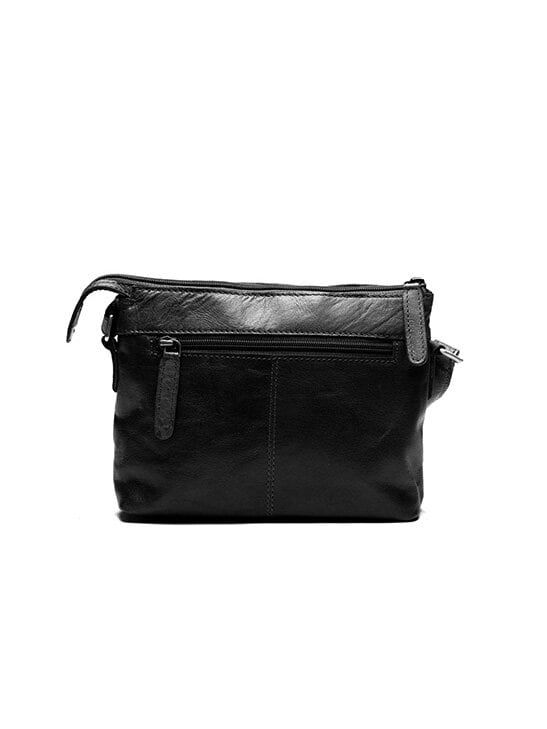 Springfield - Svart axelremsväska i skinn