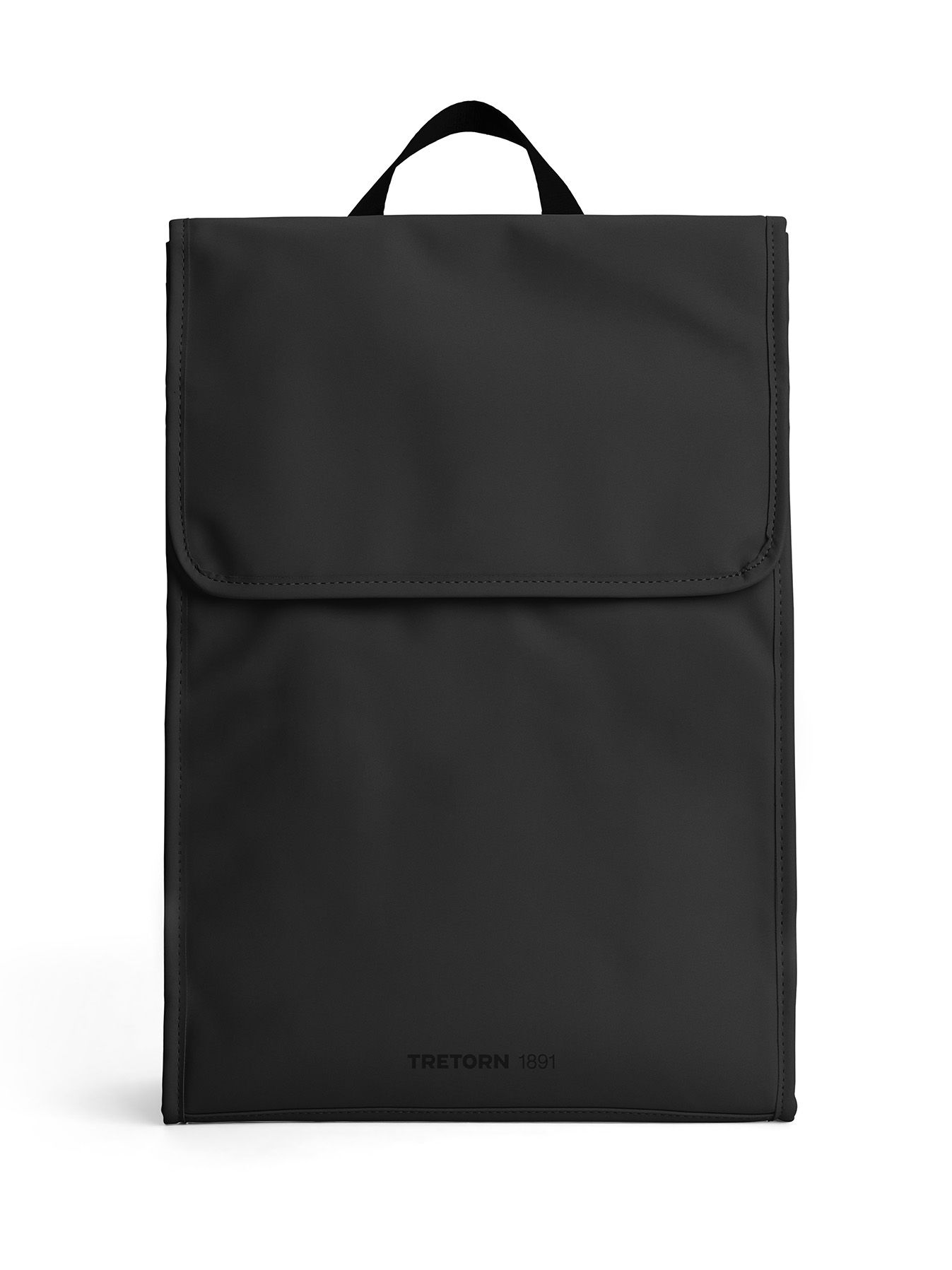 Tretorn - Wings Daypack - Svart vädertålig ryggsäck i smidig PU