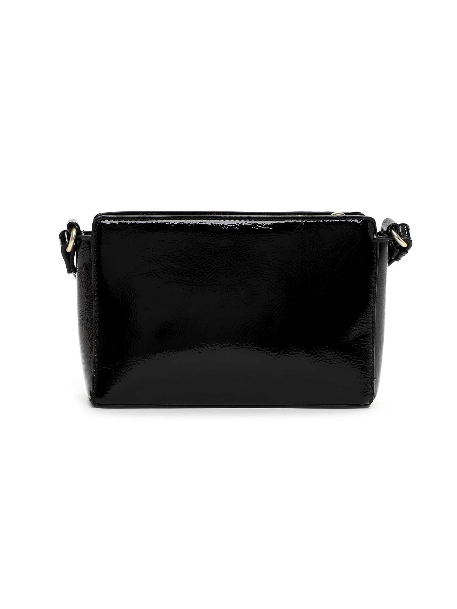 Tamaris Bags - Kristine Handbag with zipper - Svart mindre handväska i lacksyntet