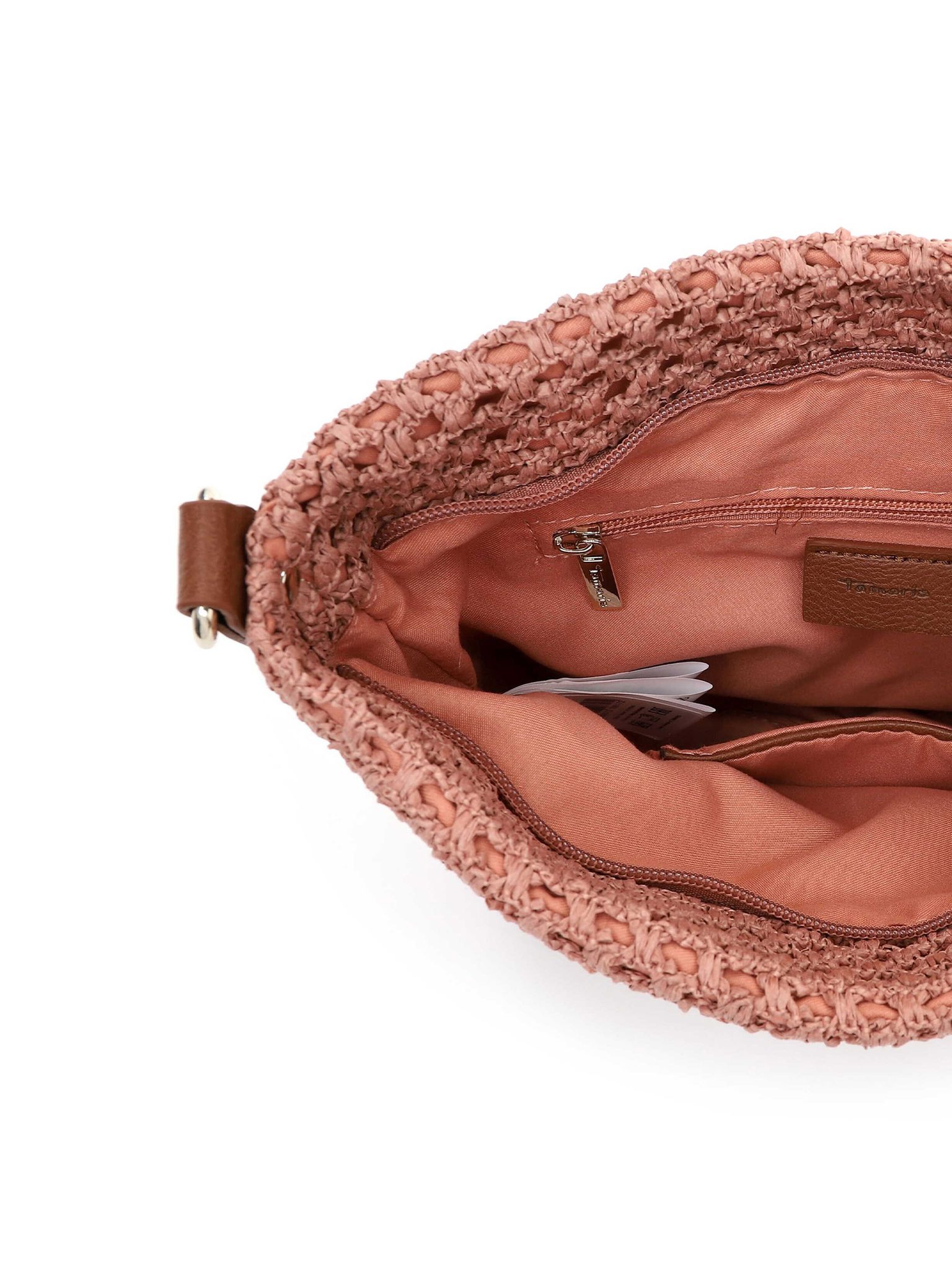 Tamaris Bags - Kassandra crossover - Gammelrosa handväska i vacker raffia