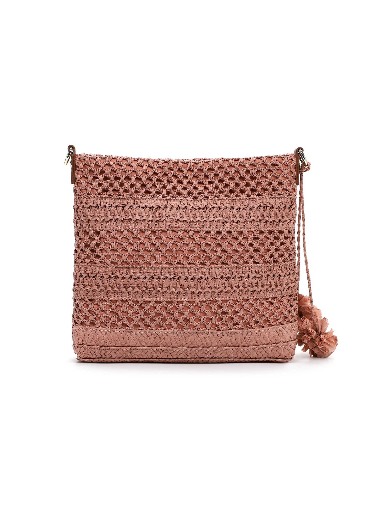 Tamaris Bags - Kassandra crossover - Gammelrosa handväska i vacker raffia