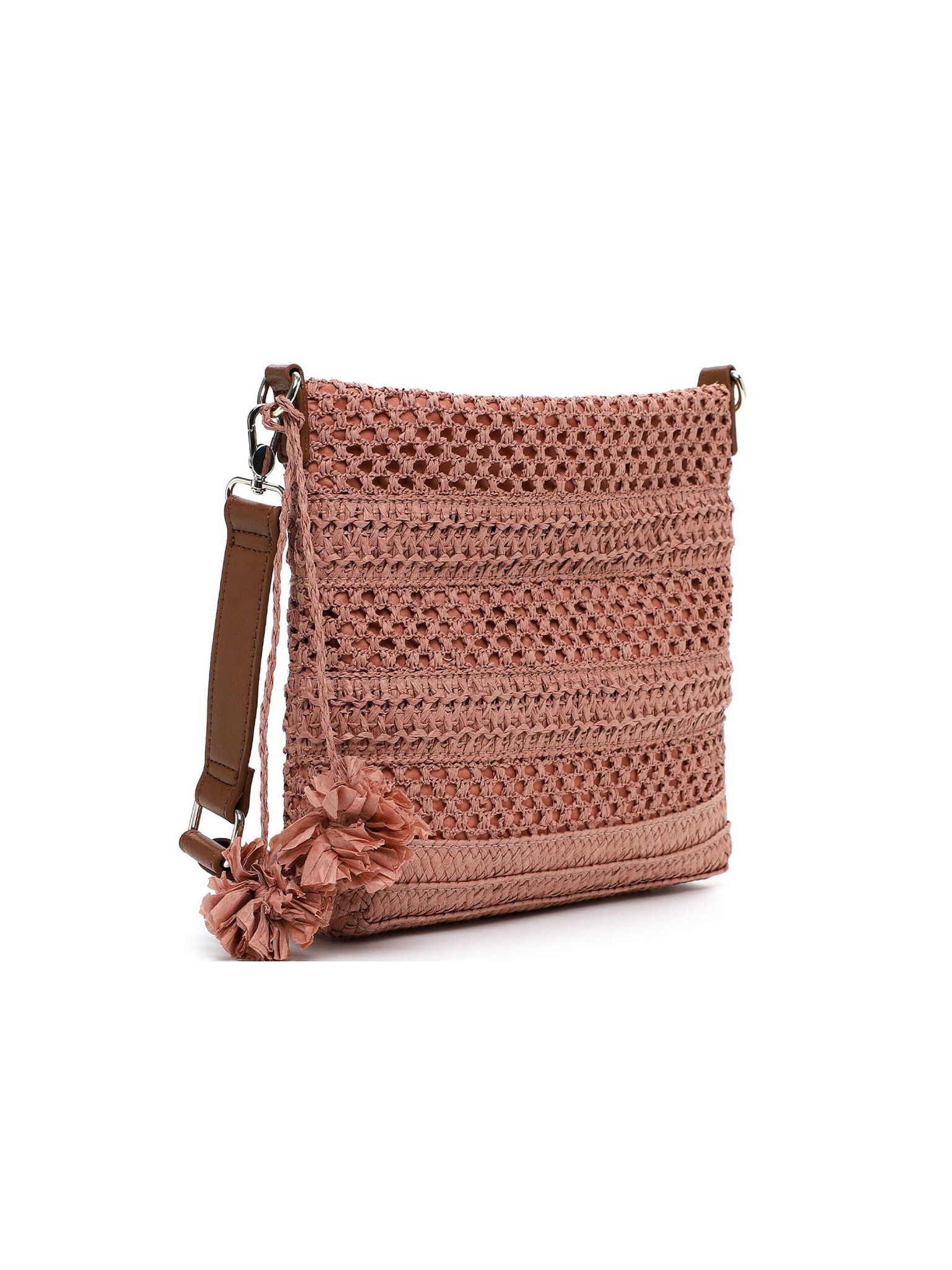 Tamaris Bags - Kassandra crossover - Gammelrosa handväska i vacker raffia