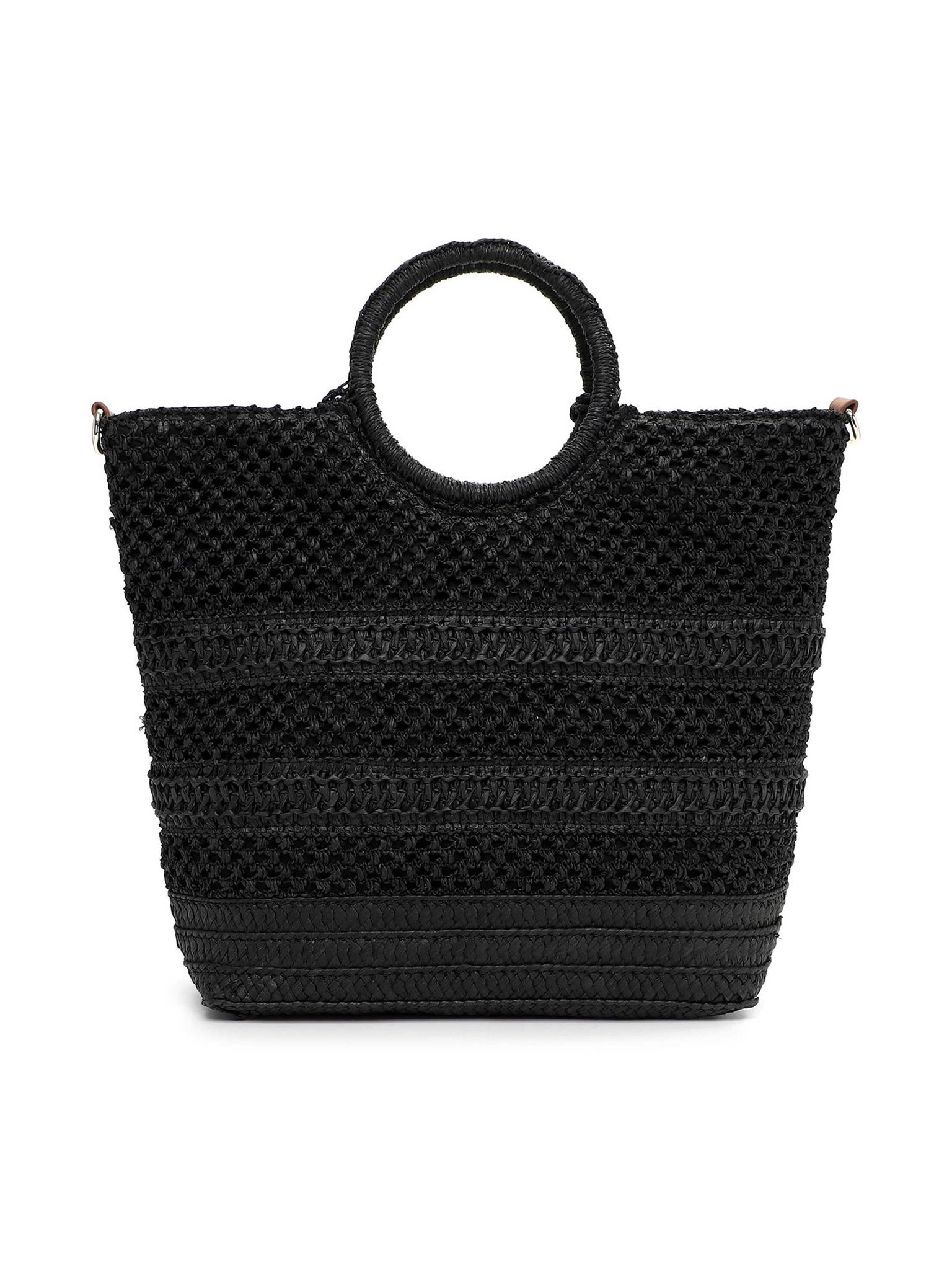 Tamaris Bags - Kassandra cityshopper M - Svart handväska i vacker raffia