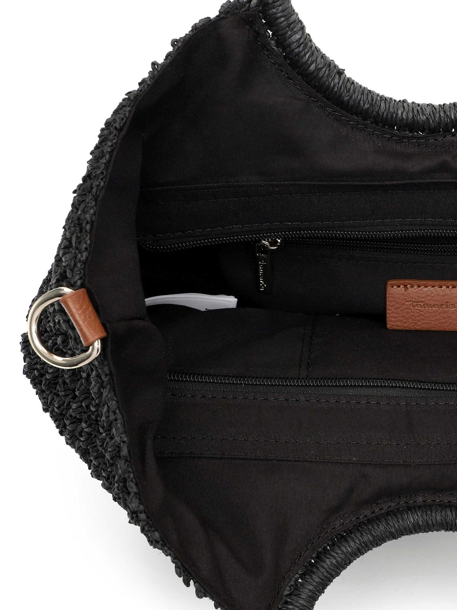 Tamaris Bags - Kassandra cityshopper M - Svart handväska i vacker raffia