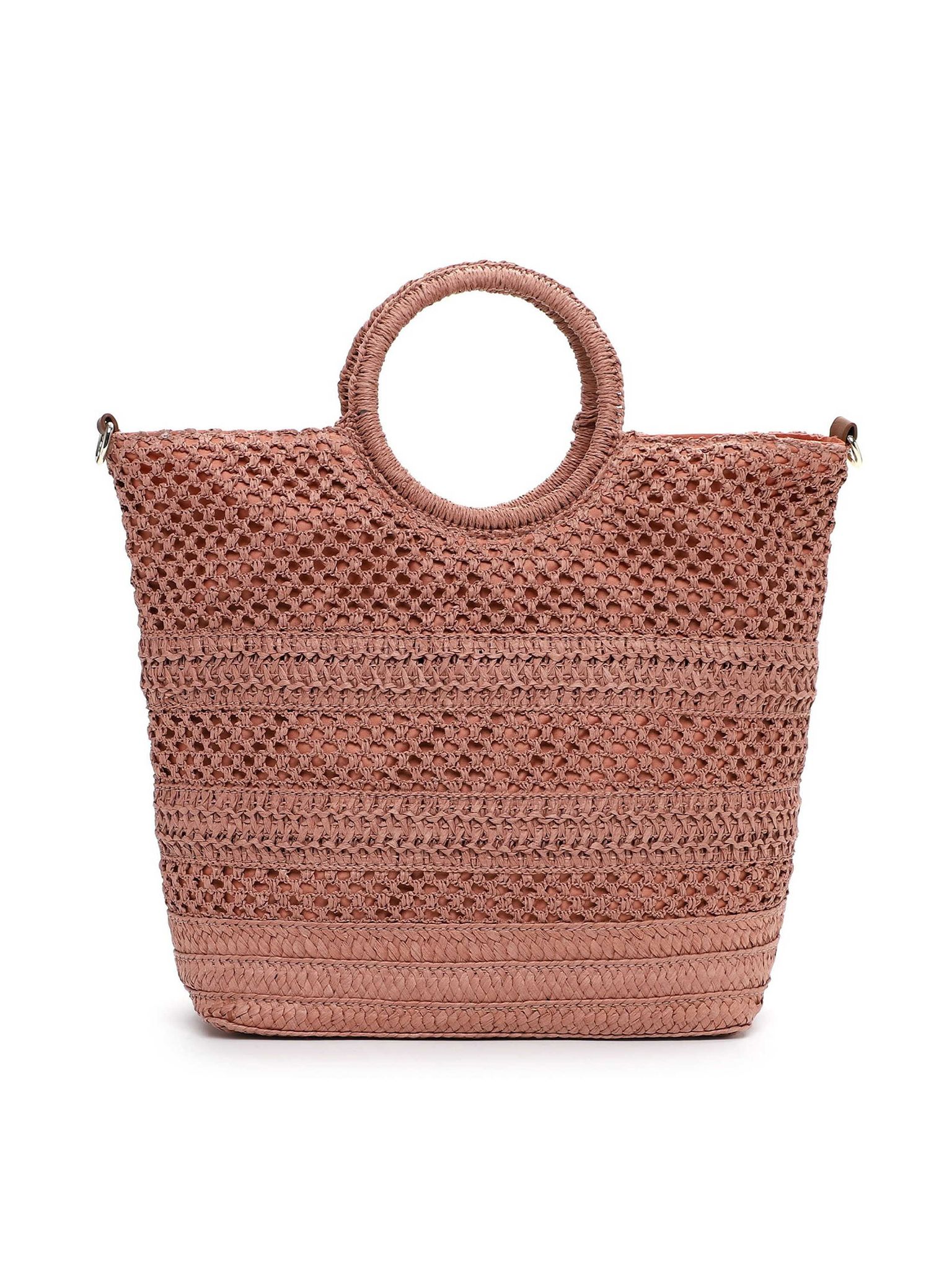 Tamaris Bags - Kassandra cityshopper M - Gammelrosa handväska i vacker raffia