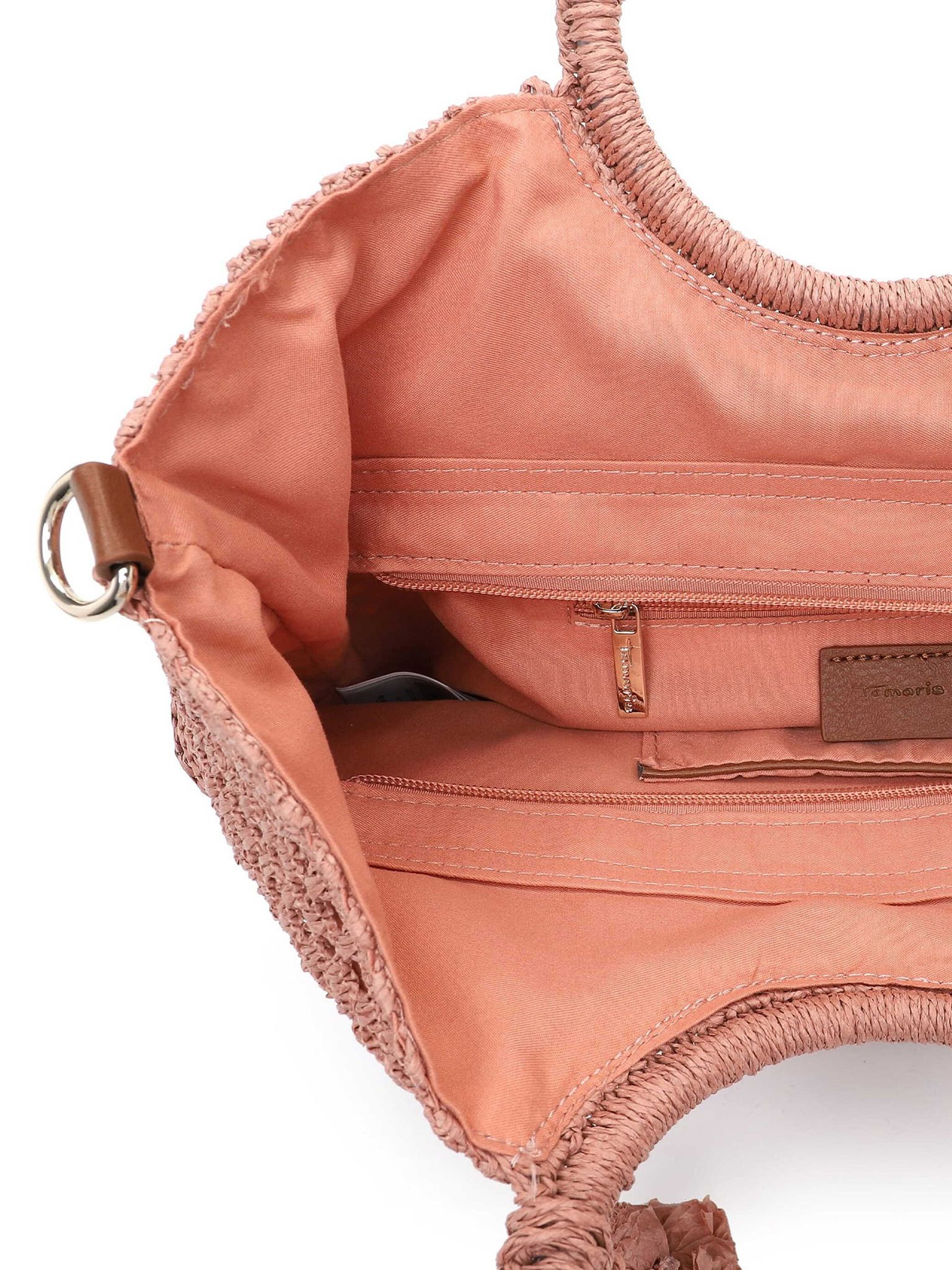 Tamaris Bags - Kassandra cityshopper M - Gammelrosa handväska i vacker raffia