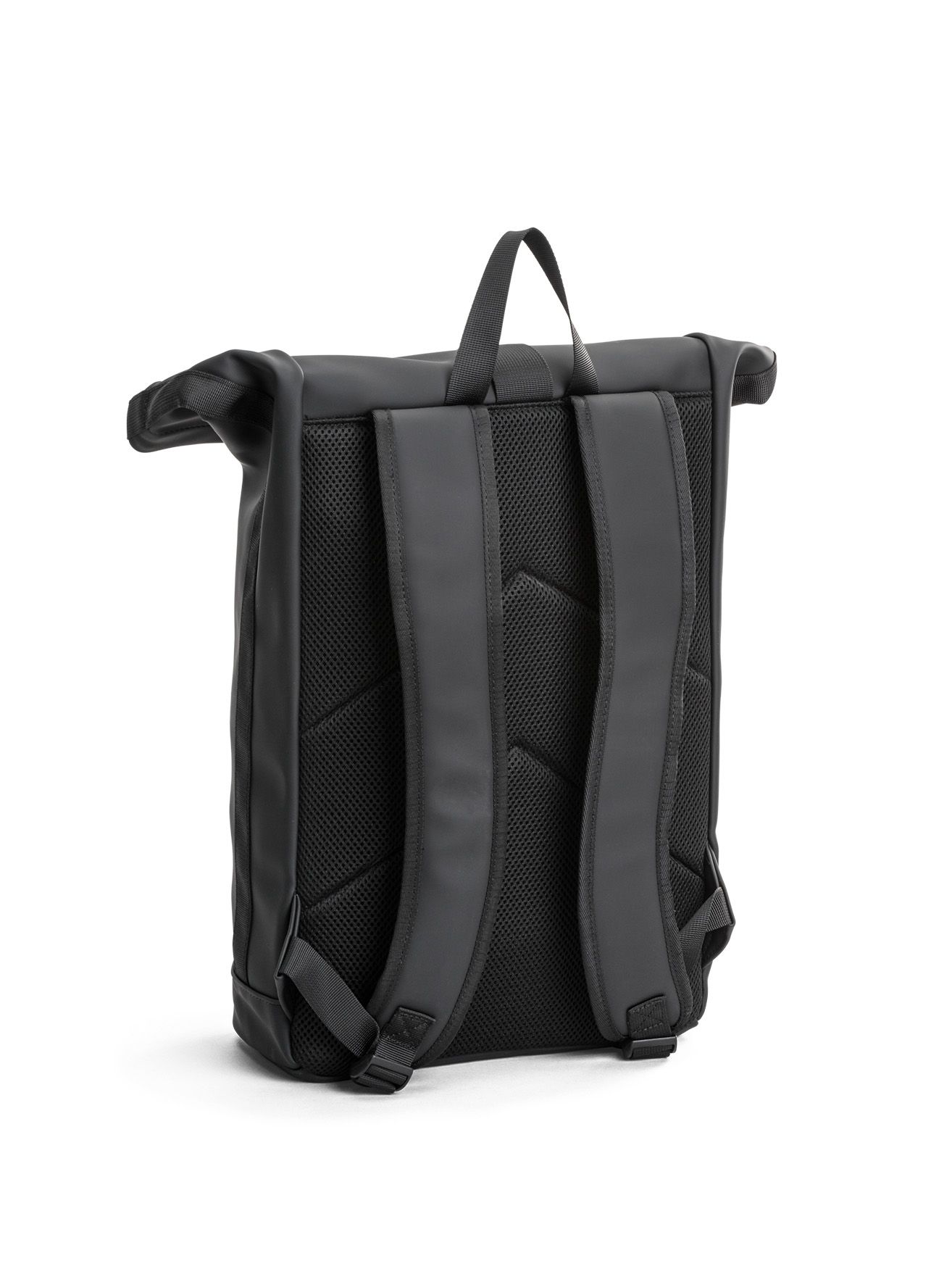 Escape - Rolltop Dull Rubber - Svart ryggsäck i vattenavstötande PU