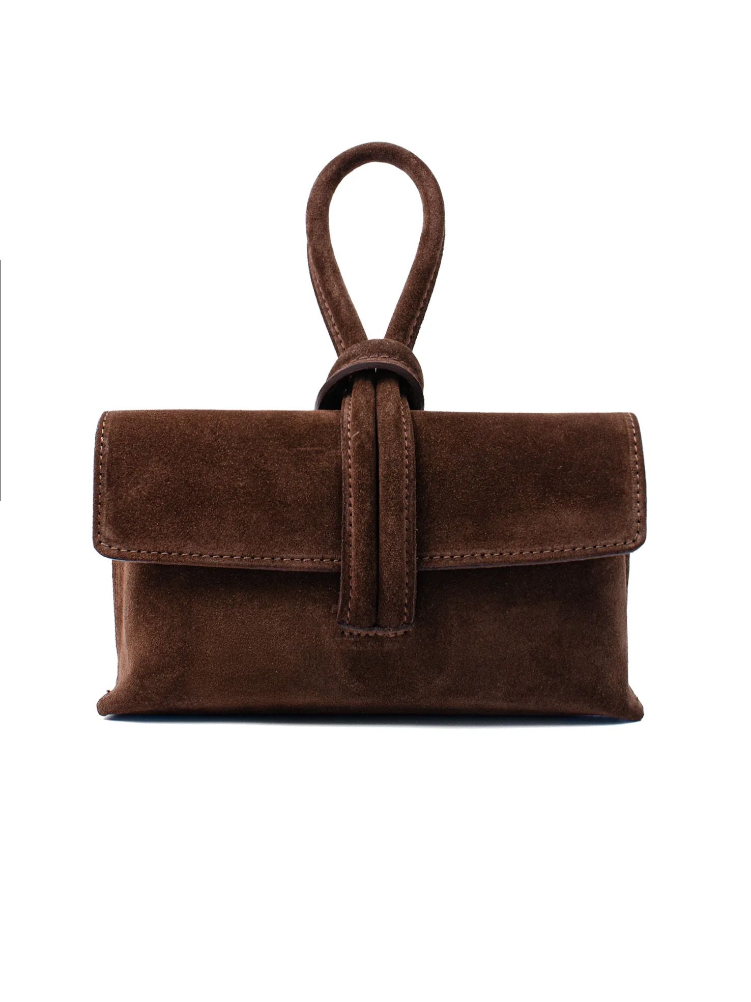Latalia - Barletta suede - Brun handväska i mocka