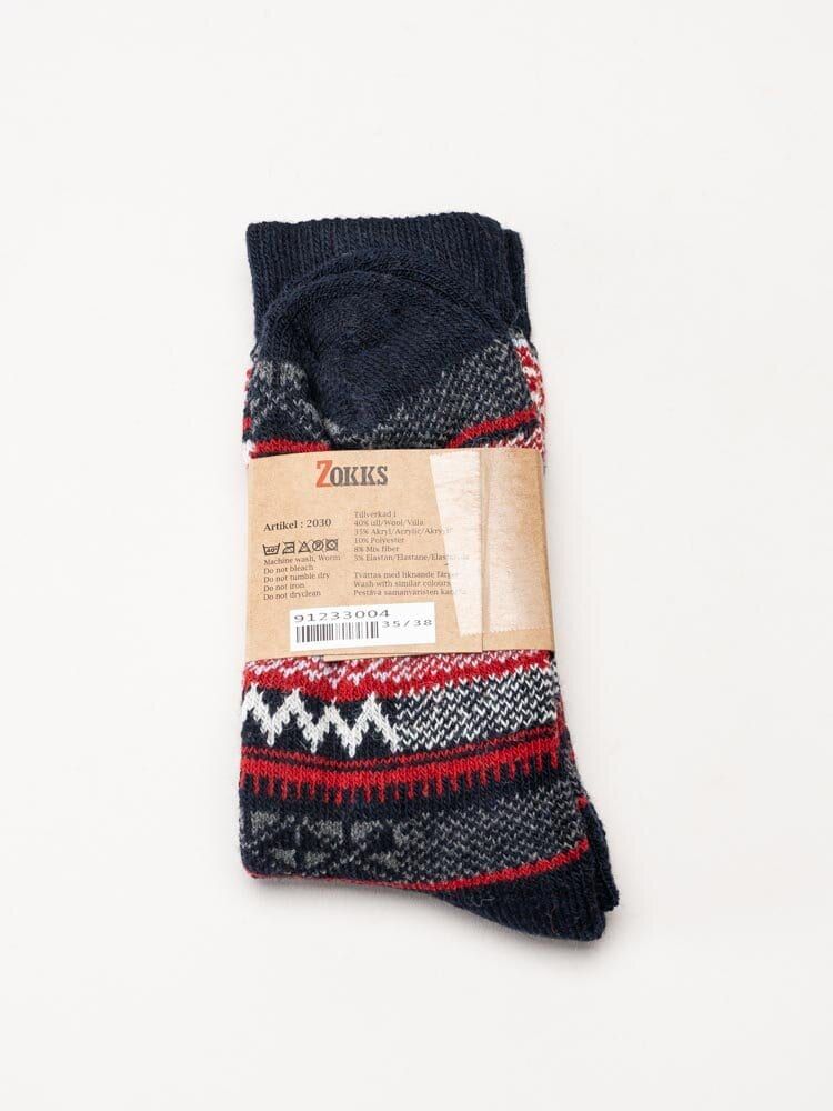 Zokks - Wool 1-pack - Svarta multifärgade ullstrumpor