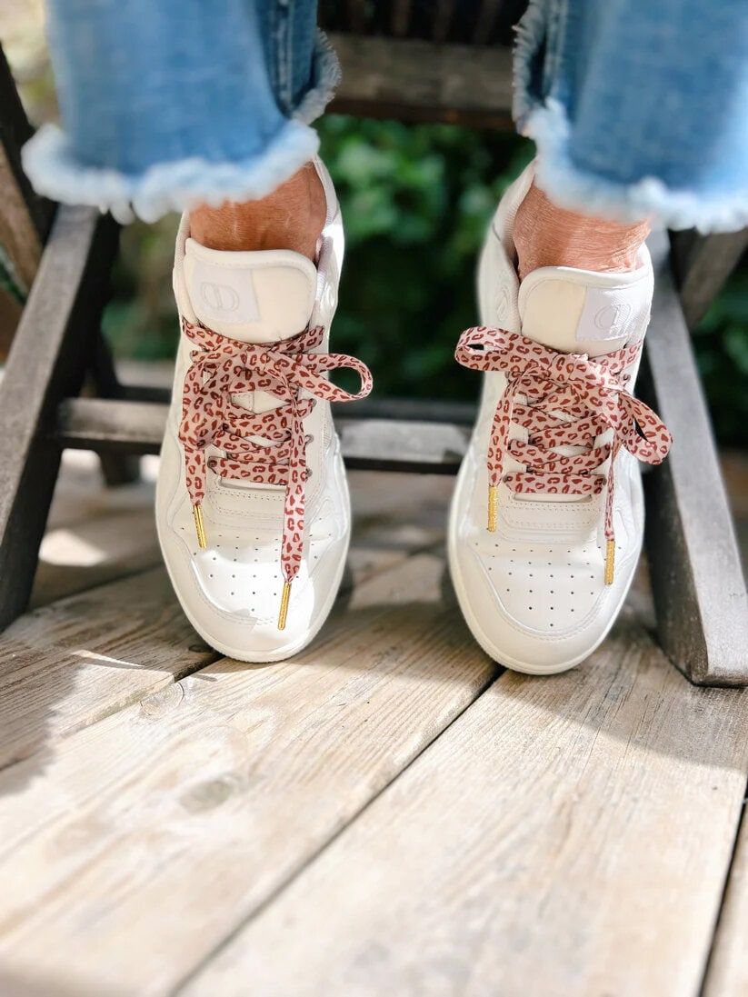 The Shoelace Brand - Leopard Lace - Leopardmönstrade skoband i textil