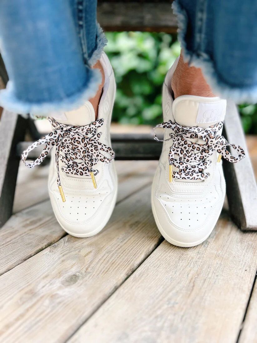 The Shoelace Brand - Classic Leopard 120 - Leopardmönstrade skoband i textil