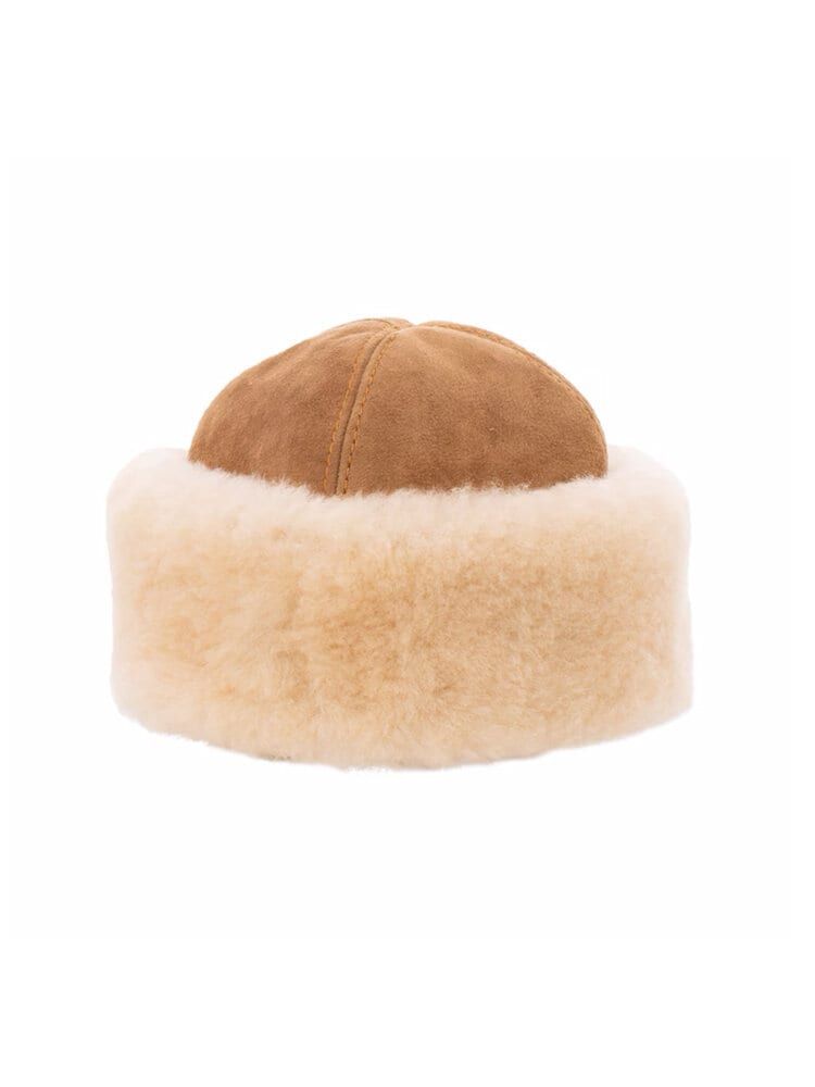 Shepherd - Harka - Ljusbrun fårskinnshatt med bred uppvikt kant