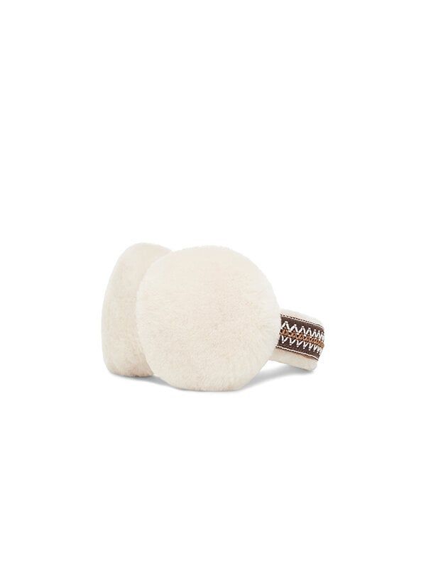 UGG - Tasman Sheepskin Earmuff - Vita öronmuffar i fårskinn