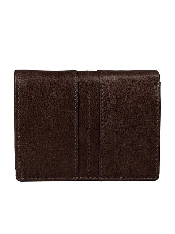 Springfield - Mörkbrun liten plånbok i skinn