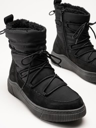 Tamaris Wide - Svarta varmfodrade boots