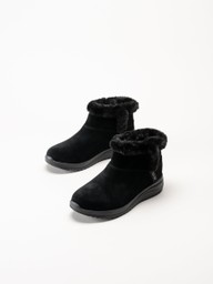 Skechers - On-The-Go Stellar - Svarta fodrade boots i mocka
