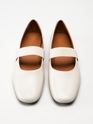 Vagabond - Jolin - Off white ballerinaskor i skinn