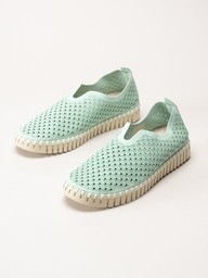 Ilse Jacobsen - Tulip3275 - Ljusgröna slip on skor