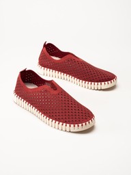 Ilse Jacobsen - Tulip3275 - Röda slip on skor
