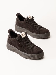 Tamaris - Wide fit - Mörkbruna sneakers