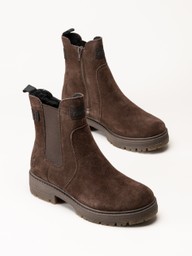 Rieker - Mörkbruna fodrade chelsea boots