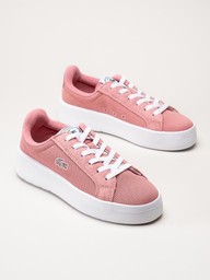 Lacoste - Rosa platåsneakers i textil