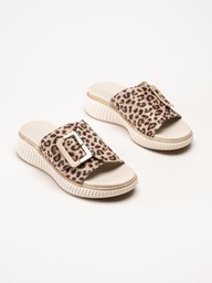Jana - Leopardmönstrade slip in tofflor