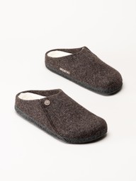 Birkenstock - Zermatt - Mörkbruna ulltofflor