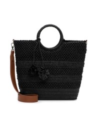Tamaris Bags - Kassandra cityshopper M - Svart handväska i vacker raffia