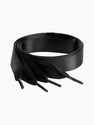 Springyard - Satin 16.0 - Svart platta satinskosnöre
