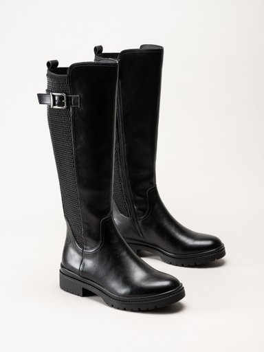 Tamaris - Svarta höga stövlar