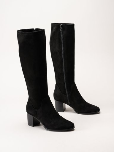 Caprice - Svarta stövlar med klack