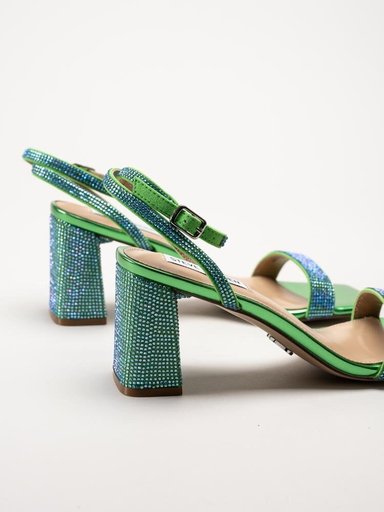 Steve Madden - Luxe-R - Gröna sandaletter med strass