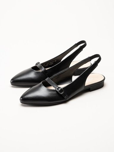 Gabor - Svarta slingback pumps i skinn