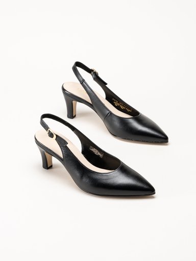 Gabor - Svarta slingback pumps i skinn