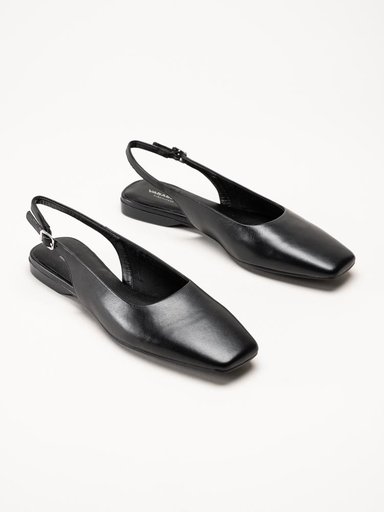 Vagabond - Delia - Svarta slingbacks i skinn