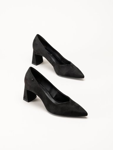 Tamaris - Svarta pumps i mockaimitation