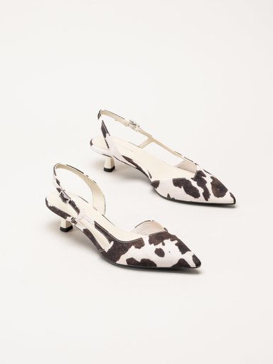 Tamaris - Djurmönstrad slingback pumps