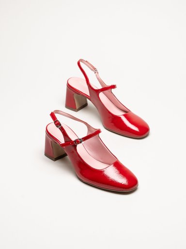 Tamaris - Röda slingback pumps