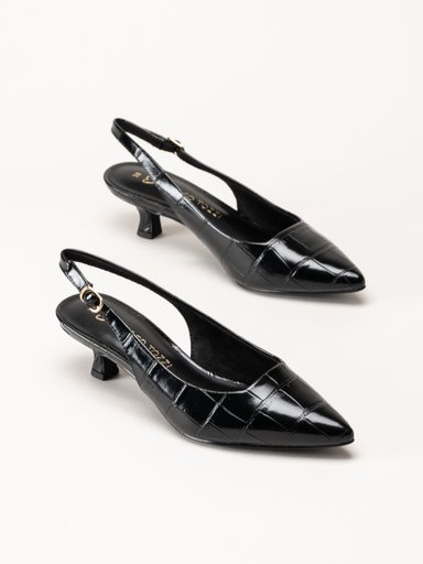 Marco Tozzi - Svarta slingback pumps