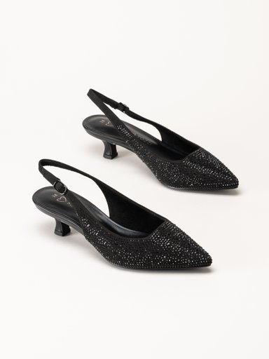 Marco Tozzi - Svarta slingback pumps