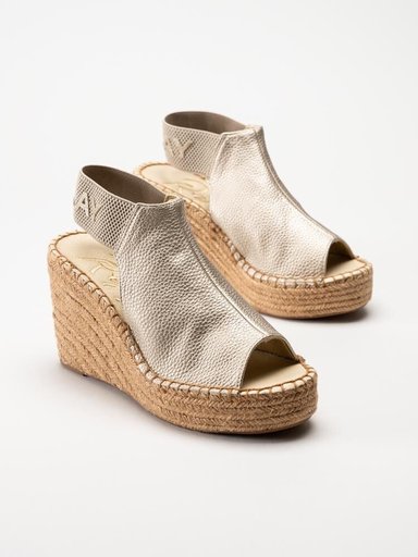 Replay - Jess Tyne - Guldfärgade kilklackade sandaletter