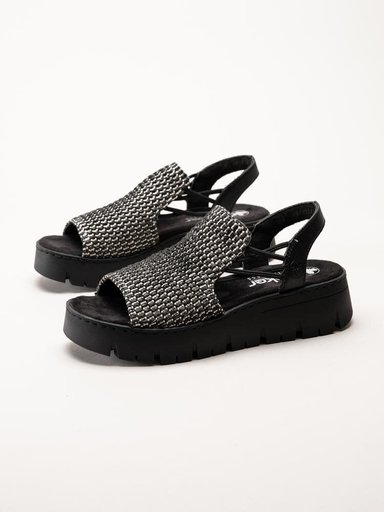 Rieker - Mönstrade platåsandaler