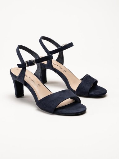 Tamaris - Mörkblå sandaletter i textil