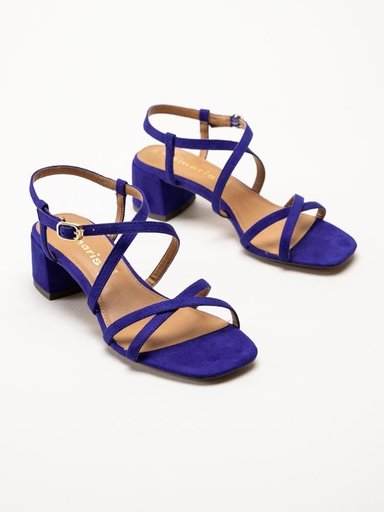 Tamaris - Blå sandaletter i textil